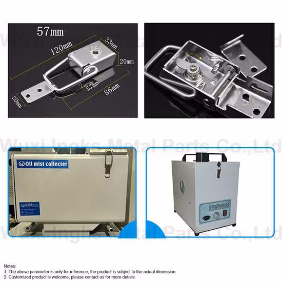 Yh9883 Boîtier à bascule en acier inoxydable Boîte Coffre Coffre Loquet Attrape Moraillons Pinces